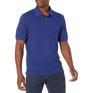 เสื้อยืดโปโลแขนสั้นสำหรับผู้ชายแบบแห้งเร็วปักด้วยสีพื้นแขนสั้นขนาดใหญ่พิเศษ - Product Image 3