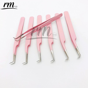 Pince à épiler antistatique en acier inoxydable RMI pour extensions de cils, outil de lifting des cils à volume pointu, poignée miroir, ensemble d'outils de beauté - Product Image 6