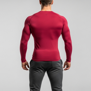 Nouveau T-shirt à manches longues pour homme 100% coton, chemise unie à manches longues, haut décontracté à col rond pour homme, T-shirts pour homme - Product Image 5