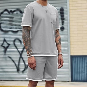 Custom Mens Cotton Set Manufacturer Cargo Shorts T Shirt Summer OEM Private Label <b>Bulk</b> - Product Image 3