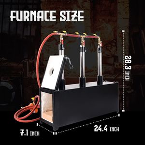 Horno de Propano de Gran Capacidad con Tres Quemadores y Puerta para Herradores y Forja de Metales - Product Image 3