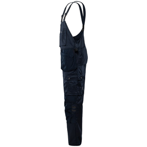 Salopette de travail robuste bleu marine avec bretelles réglables, multi-poches, imperméable - Product Image 4