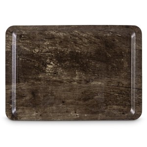 Bandeja de Servir de Madera de Pino Escandinavo al por Mayor |   Plato de madera con acabado oscuro desgastado - Product Image 1