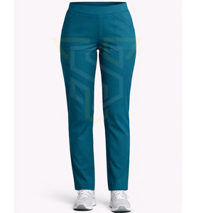 Ensemble de blouses médicales pour femmes, couleur turquoise, avec poches zippées, uniformes d'hôpital, tissu en polyester et coton tissé - Product Image 4