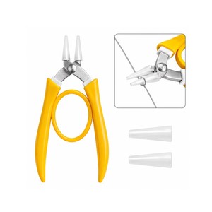 Pince ronde recouverte de nylon, poignée en caoutchouc PVC, acier inoxydable, 135 mm, outil de fabrication de bijoux, Zetomed Pro - Product Image 1