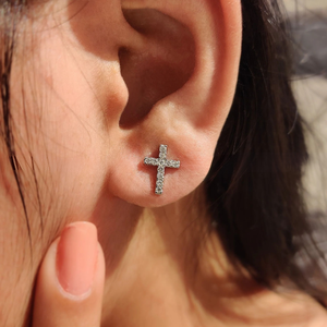 Pendientes de Diamantes Cultivados en Laboratorio de 0.25CT, Corte Redondo E/F VS, Plata 925, Oro Blanco, Hechos a Mano, Sostenibles, Elegantes, Joyería para Mujer - Product Image 1