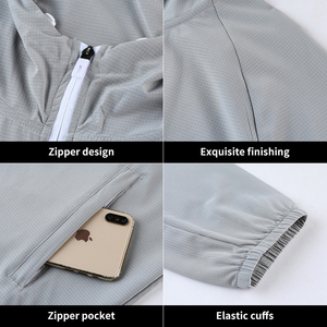 New Arrival Light Weight Sportswear With Hood Skin Friendly Full Zipper Four Solid Color Blank Windbreaker <b>waterproof</b> <b>Jacket</b> - Product Image 5