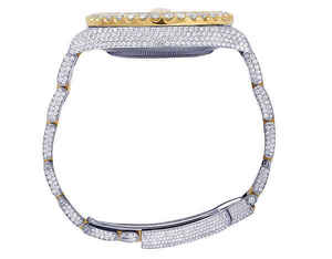 นาฬิกา BOJ R.O.L.E.X.011 ตัวอักษรและตัวเลขประดับเพชร VVS มอยส์ซาไนต์ หรูหรา แฟชั่น กลไกญี่ปุ่น อะนาล็อก สตีล ควอตซ์  แบบ Iced Hip Hop สำหรับผู้ชาย ขนาด 41 มม. - Product Image 4