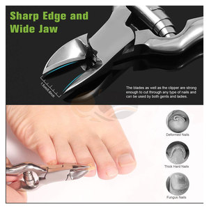 Coupe-ongles robuste en acier inoxydable pour podiatres, pour ongles incarnés épais et ongles des doigts, à large ouverture de mâchoire, professionnel, pour bébés - Product Image 4