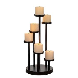 Nouveau design minimaliste, chandelier en fer à 4 bougies avec finition dorée polie, pour l'éclairage, comme pièce maîtresse de chambre ou accent de couloir - Product Image 6
