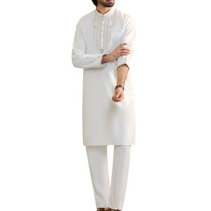 Navy Blue Embroidered Shalwar Kameez Elite Cotton Decorative Placket Fine Stitch Premium <b>Pakistani</b> Shalwar Kameez - Product Image 5