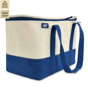 460 GSM Cotton Canvas Insulated Cooler Tote <b>Bag</b> Food <b>Cooling</b> 25.5x15.2x15.2 cm Custom Logo Wholesale OEM Model SS223-14Oz - Product Image 4