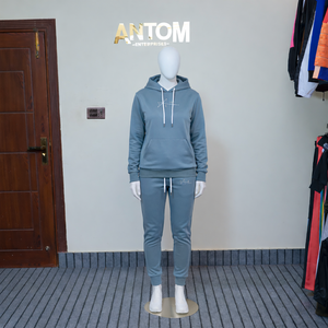 Conjunto Deportivo de Dos Piezas para Mujer, Sudadera con Capucha Azul, Corte Ajustado, Informal, Atlético, Ligero, de Secado Rápido, Pantalones Deportivos, Ropa Deportiva Urbana - Product Image 2