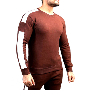 ชุดวอร์มทีมกีฬาผู้ชายแบบมีฮู้ด ลายทางสีดำ ชุดวอร์มผู้ชาย โพลีเอสเตอร์ 100% ชุดแทรคสูทพิมพ์ลาย - Product Image 6