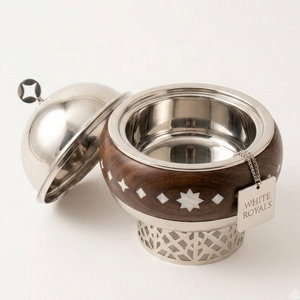Olla Moderna para Hotpot Árabe, con Tapa de Acero Inoxidable, Base Decorativa y Aislamiento Térmico, para Catering de Lujo en el Golfo - Product Image 4