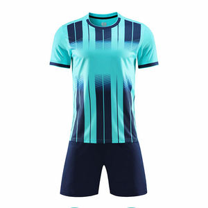 Maillots de football unisexes personnalisés, ensembles de tenues de football à séchage rapide, 100% polyester, logo à pois sur le devant, ensemble de vêtements de football - Product Image 4