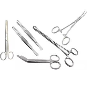 Steel Manual Medical Surgery Dressing Instruments Kit Forceps Gallipot Kidney Tray Set 8 Pcs MOL Certified by <b>Blush</b> Surgical - Product Image 4