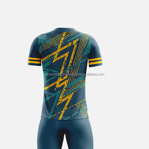 ชุดฟุตบอลแบบสั่งทำพิเศษ พิมพ์ลายแบบ Sublimation เต็มตัว ชุดฝึกซ้อมสำหรับสโมสรและทีม ผลิตจากโพลีเอสเตอร์ 100% แห้งเร็ว ระบายอากาศได้ดี - Product Image 5