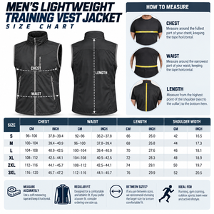 Gilet d'entraînement léger pour homme, sans manches, coupe-vent, avec fermeture éclair intégrale et poches zippées, personnalisable (OEM, marque privée) - Product Image 5