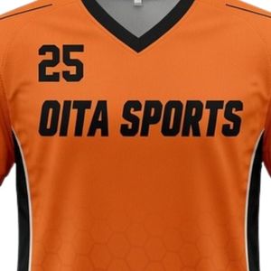 Maillot de lacrosse unisexe orange et noir en polyester, coupe athlétique, vêtements de sport performants pour les entraînements et les matchs d'équipe - Product Image 6