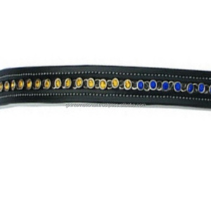 Nueva Cinta de Frente para Caballo de Cuero Hecha a Mano de la Mejor Calidad con Cristales en Forma de V y Pedrería Elegante, Color y Tamaño Personalizables, Premium - Product Image 5