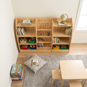 Extra large 4-tier bookshelf American pine plywood <b>solid</b> <b>wood</b> Vietnam factory best price Living room furniture - Product Image 4