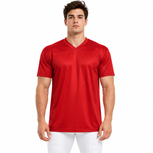 Maillot de football rouge personnalisé, maillot de football vierge pour hommes, maillot d'équipe personnalisé, chemise de sport athlétique pour hommes - Product Image 1