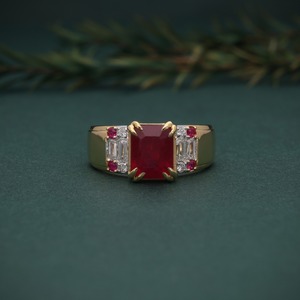 Bague en or jaune 18 carats avec diamant de laboratoire CVD taille émeraude 5,445 carats, bijoux de luxe, fabricant OEM ODM - Product Image 1