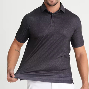 Polo de punto elástico con logotipo personalizado, cuello alto, para hombre, estampado, de alto rendimiento, para golf, gran venta de verano - Product Image 5