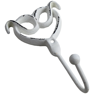 Antique Painted Theme Design Heart Shaped Coat <b>Hooks</b> With Classic Quality Cast Iron Metal Design Cloths <b>Hanging</b> <b>Hooks</b> - Product Image 1