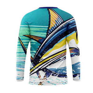 Camiseta de Pesca Sublimada con Logotipo Personalizado, Manga Larga, Protección UV, Poliéster - Product Image 4