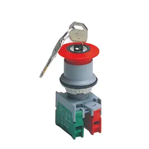 Interruptor de bloqueo de llave de 30mm interruptor de llave de retorno de resorte de 3 posiciones, IP65 (KSR303)