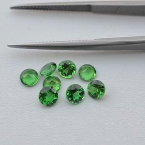 5mm naturel vert Tsavorite coupe ronde facettes pierres précieuses en vrac meilleure vente Tsavorite pierre Semi précieuse pour bague pendentif bijoux - Product Image 2