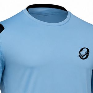 <b>Light</b> Blue Rugby Jersey Long Sleeve Men's Team Sports Uniform Shirt Match Training Wear Outdoor Athletic Apparel Game Clothing - Product Image 6