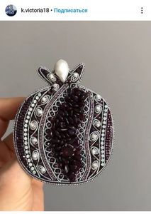 Handmade Embroidery Beaded Brooch with Intricate Beadwork Elegant Fashion Pin - Product Image 3