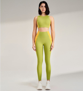 Ensemble de yoga 2 pièces sans manches pour femme, taille haute, pour la gym et le fitness, à prix abordable - Product Image 5