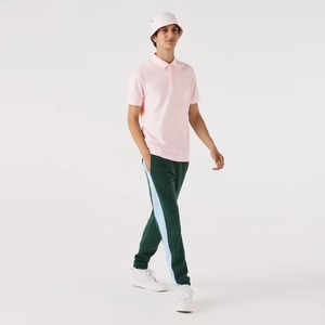 เสื้อยืดผู้ชายสีชมพูล้วน ผ้าฝ้ายพรีเมียม คอปกเรียบ แขนสั้น สำหรับเล่นกอล์ฟ ใส่สบาย ระบายอากาศได้ดี คุณภาพสูง เหมาะสำหรับฤดูร้อน - Product Image 4