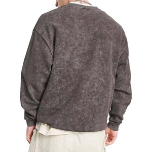 Sweat-shirts à capuche en coton épais 350g délavé à l'acide, personnalisables OEM, brodés, pour hommes – Vente en gros - Product Image 3
