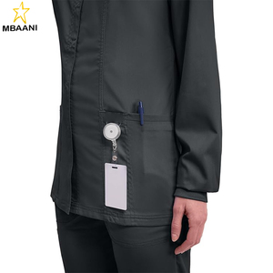 Blouse médicale pour femme, uniforme infirmier à boutons-pression avec poches, tissu extensible dans les deux sens, facile d'entretien, matière douce - Product Image 2