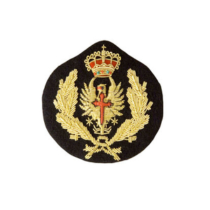 Handmade Embroidered Custom Made Bullion Wire Royal <b>Crown</b> Patches 3D Embroidery Golden &<b>Silver</b> Fashion Badges For Uniform by OEM - Product Image 3