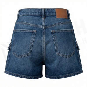 Women Denim Shorts Customized Color Stylish Vintage Washing Cargo Jeans Street <b>Ladies</b> <b>Pants</b> Casual Fit Summer Outfits - Product Image 2