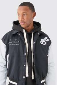 Chaqueta Varsity de Invierno para Hombre, de Piel de Oveja, a Prueba de Viento, Personalizada con Letras Bordadas, Estilo Urbano, Talla Grande, Venta al Por Mayor - Product Image 3