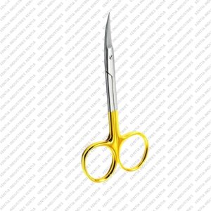 Tijeras Iris Super Cut Tc con Puntas Finas, Mango con Anillo Dorado, Rectas y Curvas, de Acero Inoxidable, Instrumentos Quirúrgicos de Corte de Precisión - Product Image 3