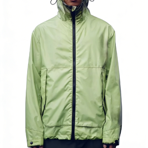 <b>Men's</b> Hooded Color Blocking Waterproof Nylon Bomber <b>Jacket</b> Windproof Zipper Closure Sporty Style Winter Wear Polyester Filled - Product Image 3