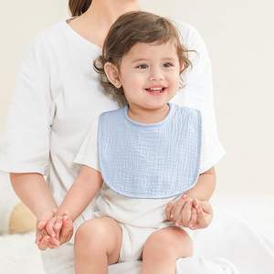 Bavoirs pour bébé 100% bambou doux - Design réversible et bio, fermetures sans boutons-pression, élégants et unis pour l'alimentation quotidienne - Product Image 5