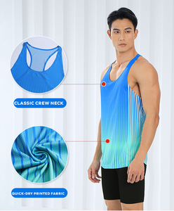 Men Ultra-Light Breathable Tank <b>Top</b> Workout Tank <b>Top</b> Customized <b>Thermal</b> Sublimation Running Vest - Product Image 6