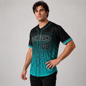 Jersey Baseball Vintage Custom 3D Print Terbaru, Paling Laris, Pakaian Musim Panas, Jersey Baseball Hip Hop untuk Dewasa, Bahan Mesh - Product Image 2