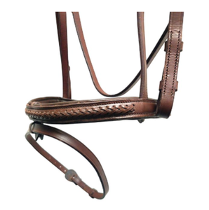 Bridon en cuir de cheval fait main de qualité supérieure avec rênes – Équipement équestre durable et confortable pour l'entraînement et l'équitation - Product Image 3