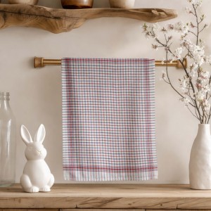 Leading Manufacturer of Good Quality Quick Dry Yarn Dyed Checkered Cotton Canvas <b>Kitchen</b> Towels at Factory Price - Product Image 3
