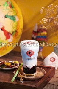 Pajitas de arroz desechables biodegradables ecológicas con logotipo personalizado, producto natural para fiestas - Product Image 4